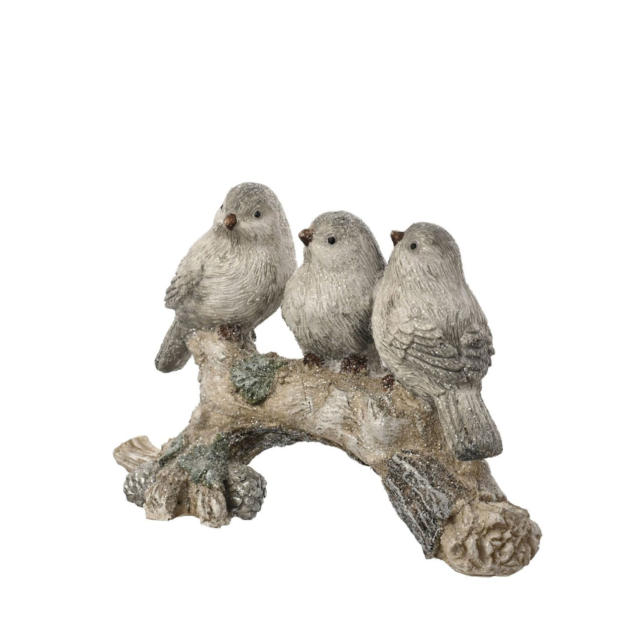 Add woodland charm to your seasonal displays with our charming 3 Resin Birds On A Branch Ornament.
