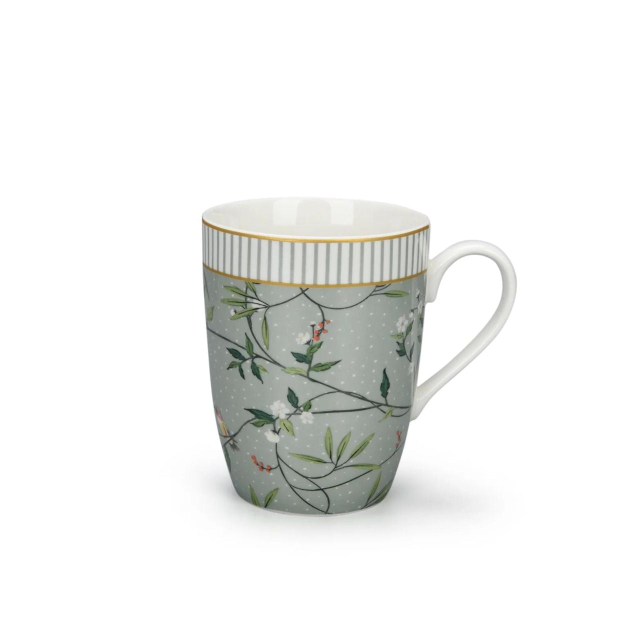 Alice Bell Collection Set of 6 Mugs by Mindy Brownes This Mindy Brownes Alice Bell Collection Set of 6 Mugs is perfect for any occasion. Crafted with high quality porcelain, these mugs feature unique green and intricate floral designs that are sure to bring some charm to your kitchen. Enjoy a hot beverage with your friends and family with this Alice Bell Collection set.