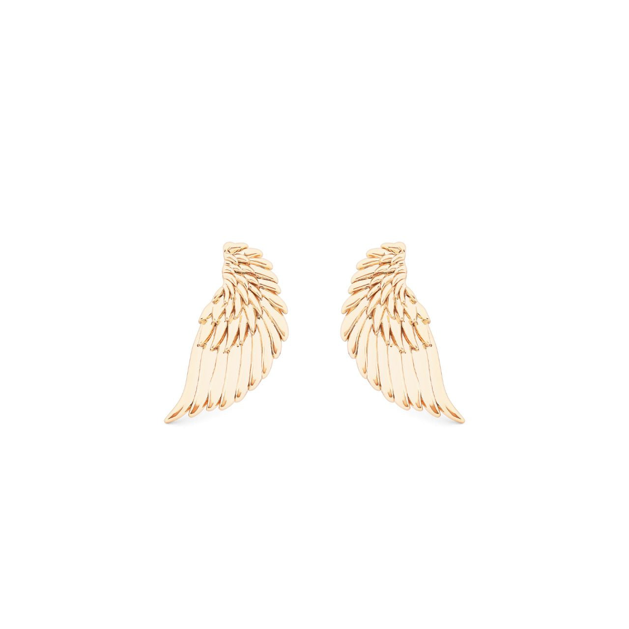 Elevate your style with these stunning gold Angel Wing Stud Earrings from Tipperary. Crafted with expert precision, these earrings feature delicate angel wing details for a beautiful and timeless look. Perfect for any occasion and sure to be a cherished addition to your jewellery collection.