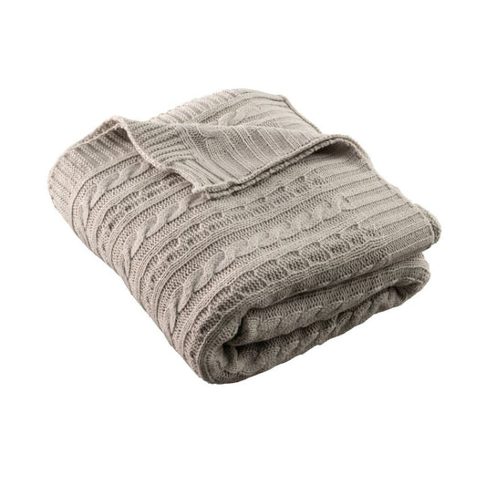 Our Aran Kit - Cool Grey Throw is every piece of luxury and warmth keeping you cosy all year round. This throw is a great addition to any bedroom or living space adding that perfect finishing touch.