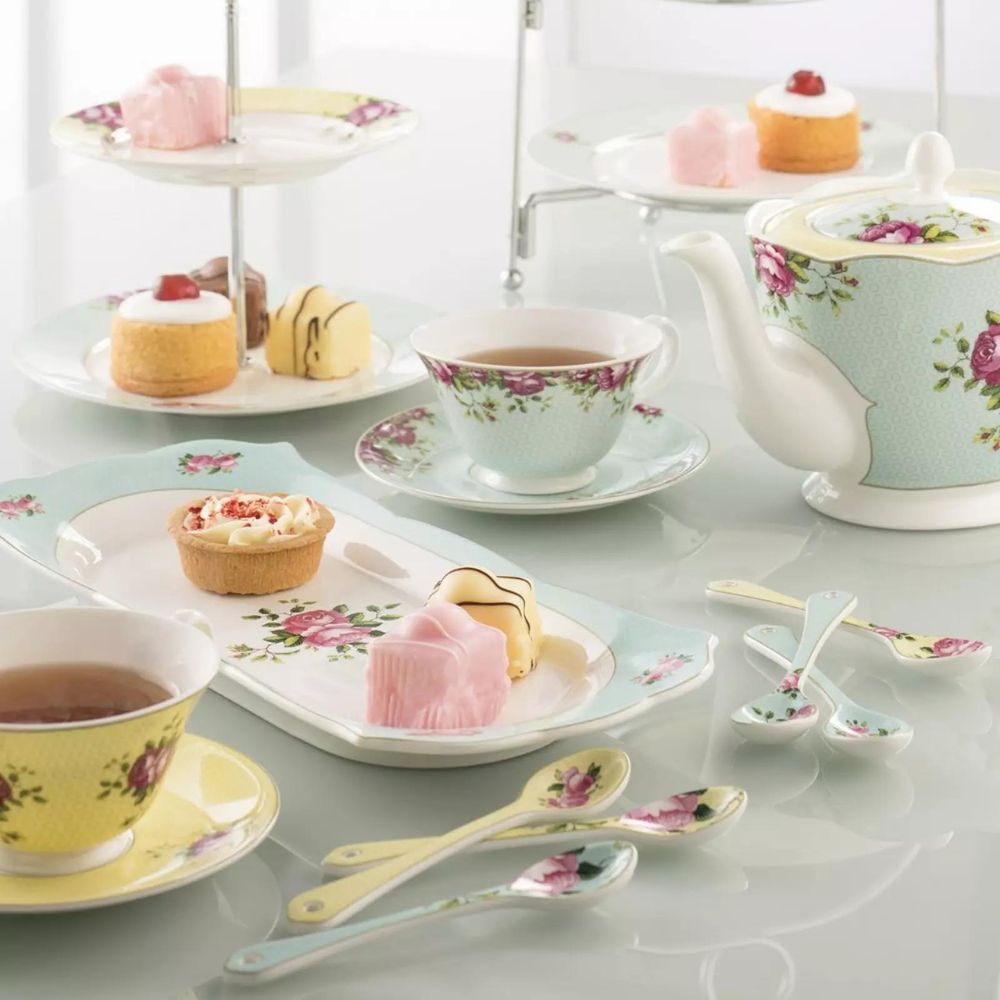 Aynsley Archive Rose Ceramic Teaspoons Set 6 Taking inspiration from the vast archive of artwork from Aynsley's over 240 year history, the pattern has been re-imagined with contemporary sensibilities. This Archive Rose Ceramic Teaspoons are timeless and classic perfect for any occasion.