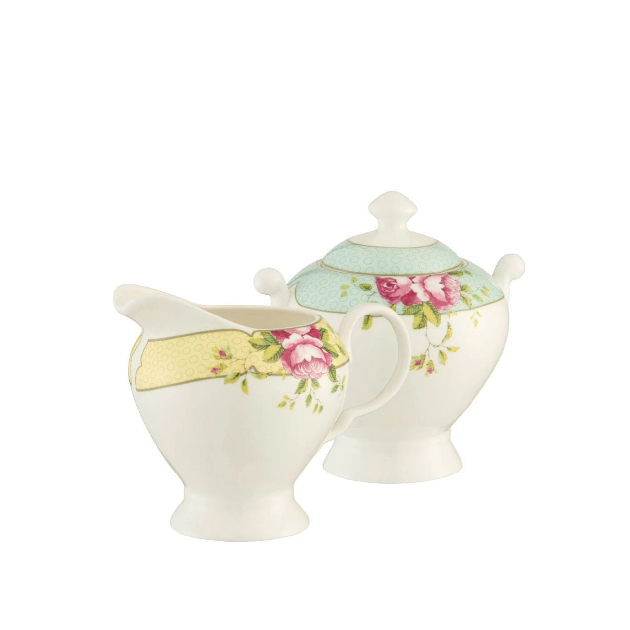 Taking inspiration from the vast archive of artwork from Aynsley's over 240 year history, the pattern has been re-imagined with contemporary sensibilities. These Archive Rose Sugar and Cream Set are timeless and a classic addition to the Archive Rose Range.
