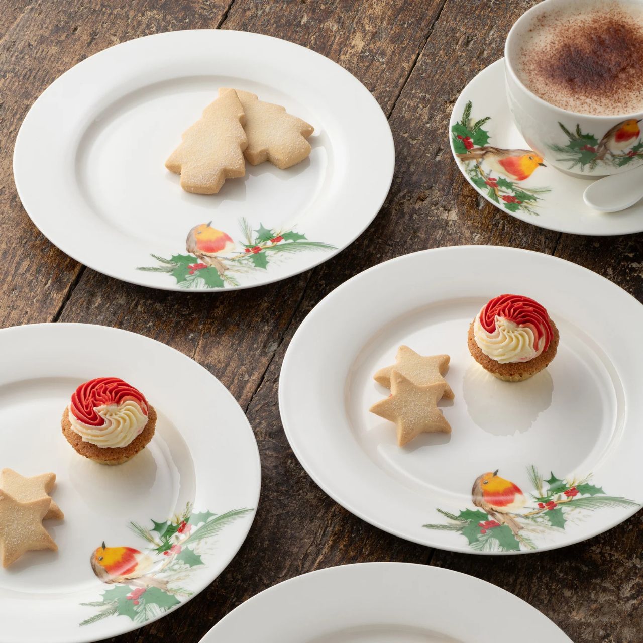 Embrace the festive spirit with Aynsley's "Robin" fine china tableware collection, featuring charming illustrations of the Christmas robin. Each piece captures the warmth and joy of the holiday season, making your celebrations even more special.