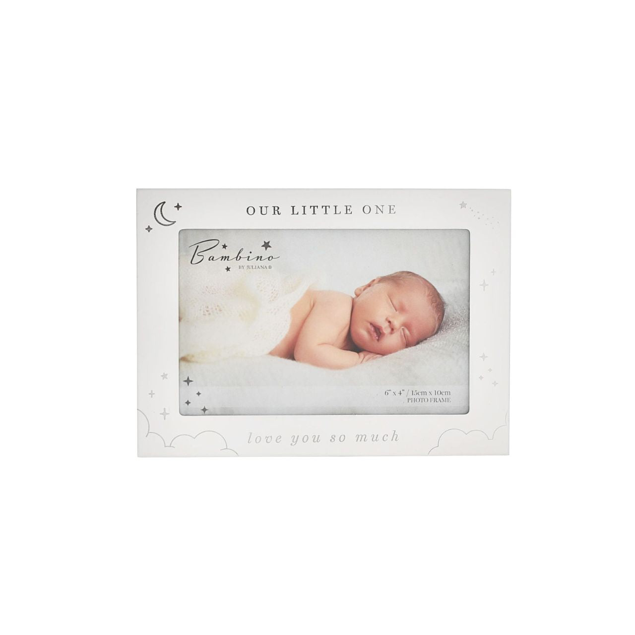 This exquisite landscape frame is an optimal way to beautifully present the photographs of new family arrivals.