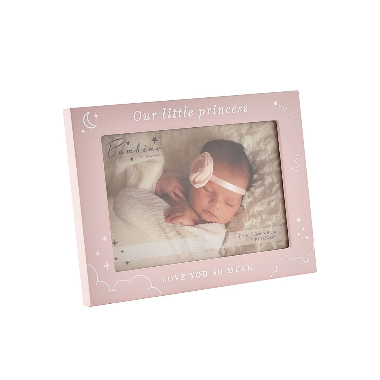 This exquisite landscape frame is an optimal way to beautifully present the photographs of a new-born daughter.