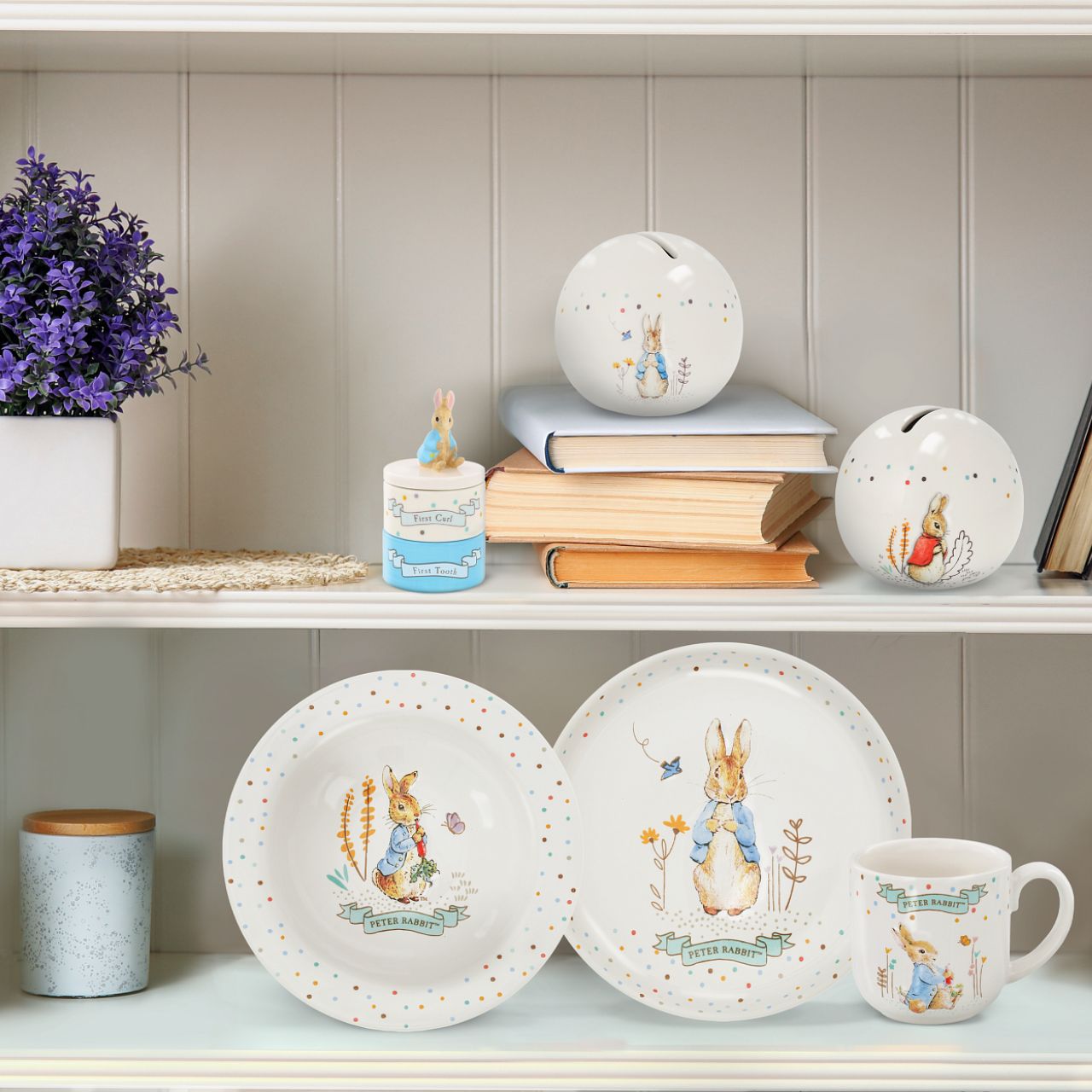 Delight your customers with our exquisite Flopsy bunny Money Bank, a must-have addition for any retail collection featuring beloved literary classics. Crafted from high-quality materials, this charming piece showcases beautifully embossed character artwork, bringing Beatrix Potter's iconic illustrations to life with intricate detail and vibrant colour.