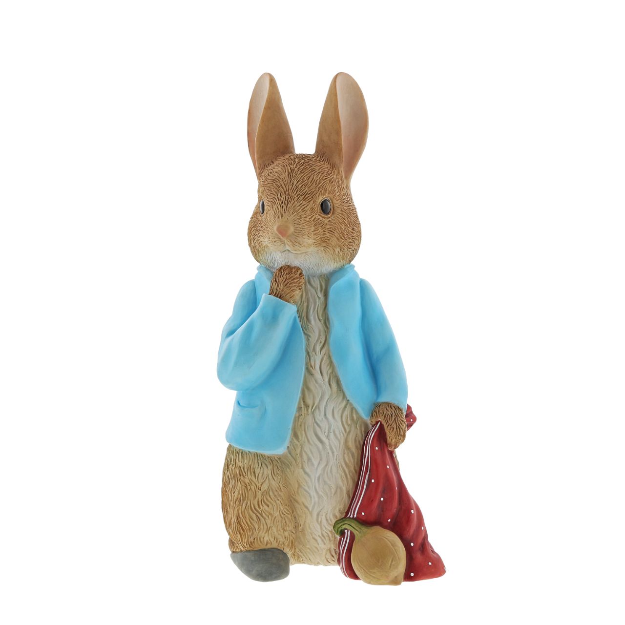 Big, bold and perfectly delightful is this Peter Rabbit Statement figurine. Standing 35.0cm tall, this figurine is sure to make a statement around the home, office or garden. Peter has been dressed in his iconic blue jacket and have been finished with a weather proof paint, making this a stunning yet versatile piece.