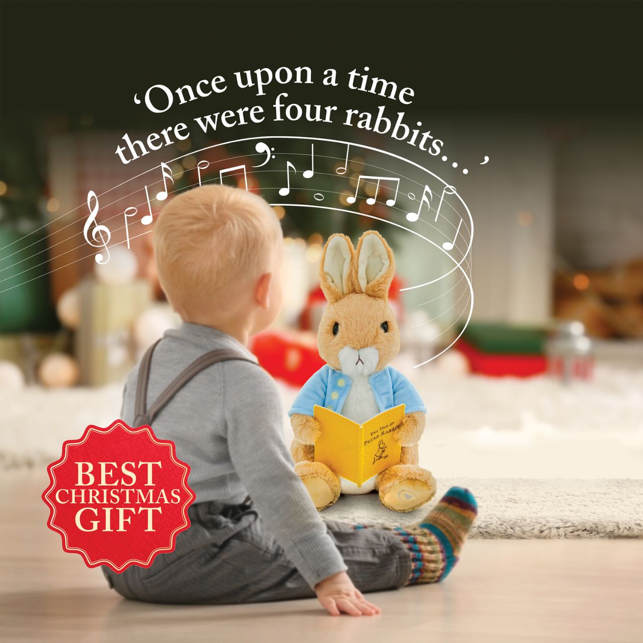 Introducing the star of our latest collection: the Large Animated Peter Rabbit Soft Toy where enchanting storytelling meets cosy cuddles. This charming plush toy plays an 8-minute full-length rendition of "The Tale of Peter Rabbit," complete with immersive sound effects that bring the story to life.