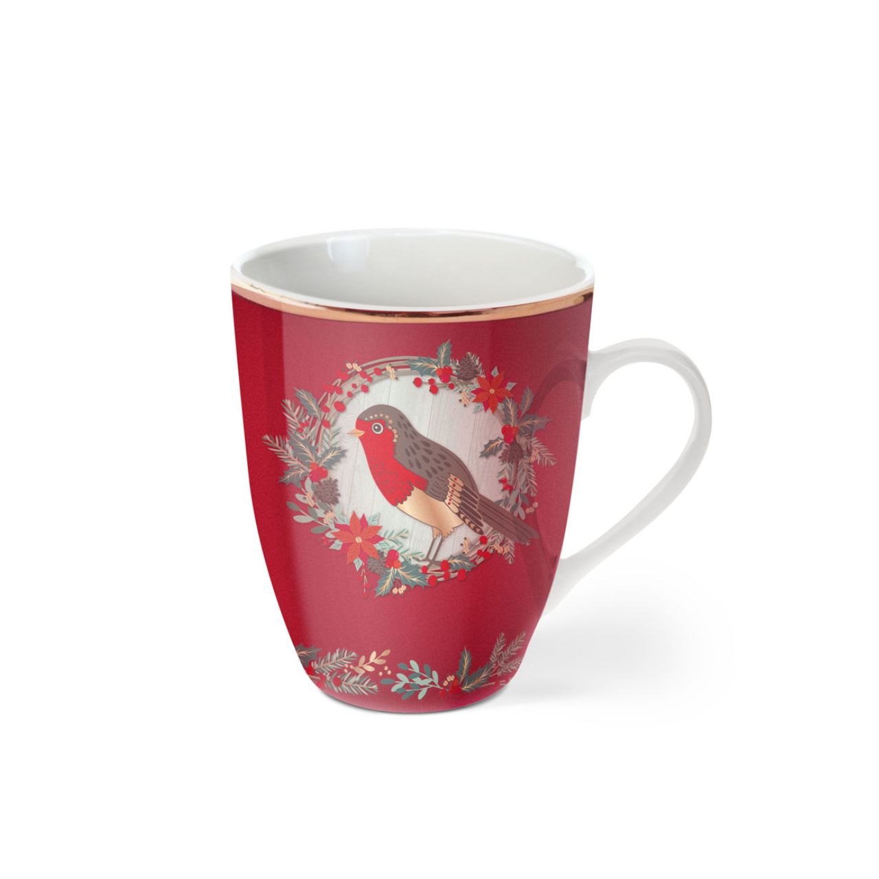 Birdy Set of 4 Christmas Robin Mugs by Tipperary Crystal Gather your loved ones for a holiday celebration to remember. Our Christmas Tableware is made to bring festive happiness to lunch, dinner and every meal in between.