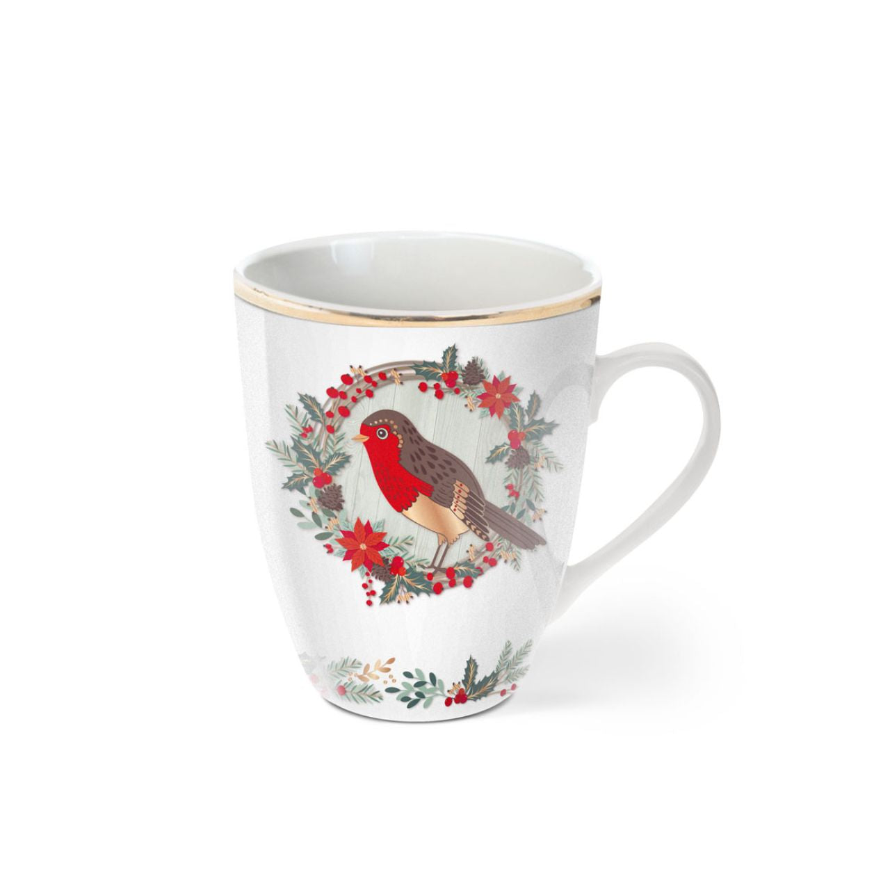 Birdy Set of 4 Christmas Robin Mugs by Tipperary Crystal Gather your loved ones for a holiday celebration to remember. Our Christmas Tableware is made to bring festive happiness to lunch, dinner and every meal in between.