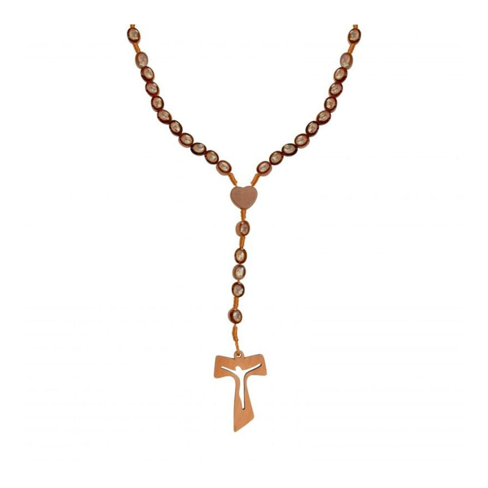 Book of Kells Wooden Rosary Beads - XL Book of Kells Wooden Rosary Beads, each bead decorated with beautiful images from the books pages