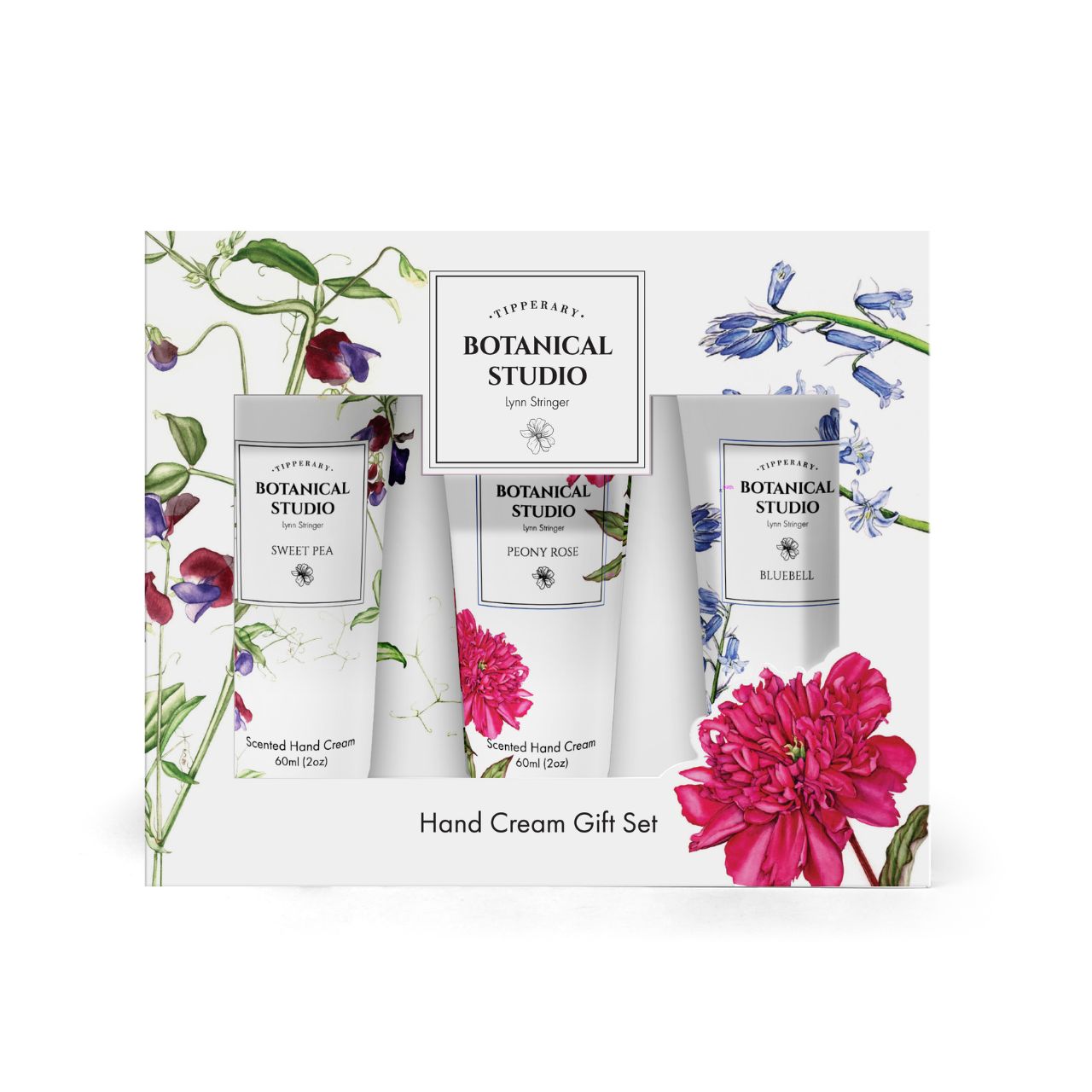 Indulge your hands with our exquisite Botanical Studio Set of 3 Handcreams, featuring three captivating fragrances: Sweet Pea, Peony Rose, and Bluebell.