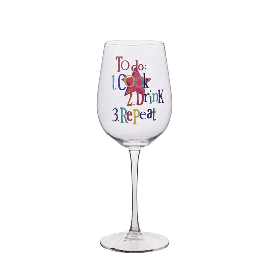 This fun-filled glassware makes a tongue-in-cheek gift for those who enjoy a glass of wine with their meal.
