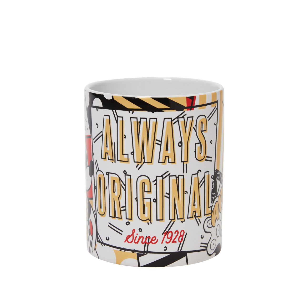 Mickey and Minnie Mouse are always the original couple with touches of red, gold and black and white. This 10oz Midas mug adds a timeless addition to your homeware. This classic Disney mug is dishwasher and microwave safe. Product is supplied in branded gift box.