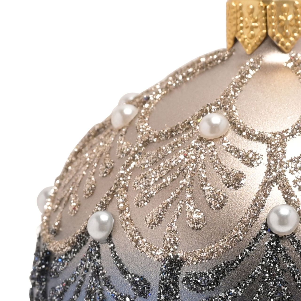 Celestial Blue Crystal Hand Decorated Ornamental Bauble A blue hand decorated crystal bauble from THE SEASONAL GIFT CO. This ornate Christmas bauble holds an abundance of elegance and will stand out amongst the tree branches this festive season.