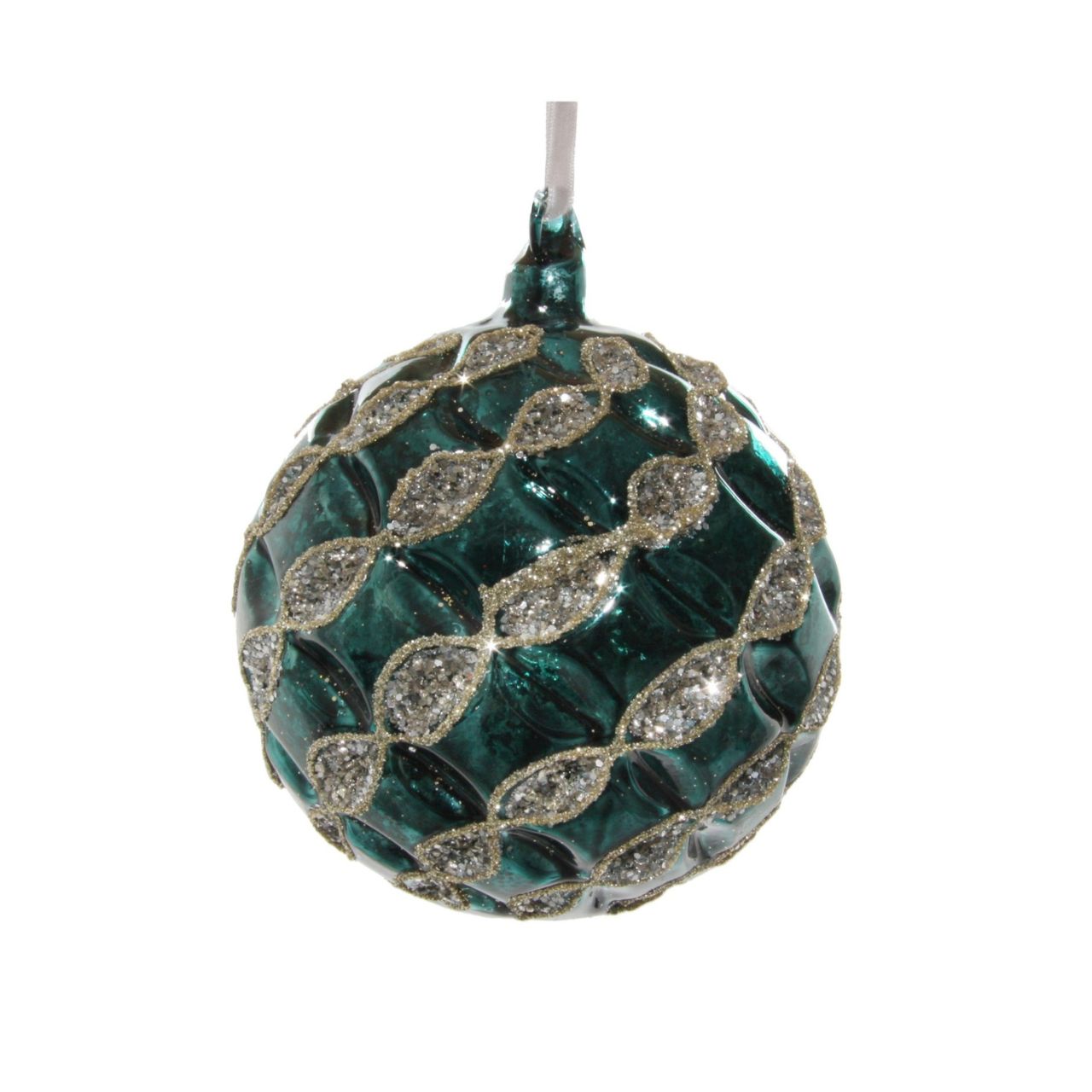 Shishi Blue-green Glass Antique Ball Silver Glitter Diagonals Browse our beautiful range of luxury festive Christmas tree decorations, baubles & ornaments for your tree this Christmas.