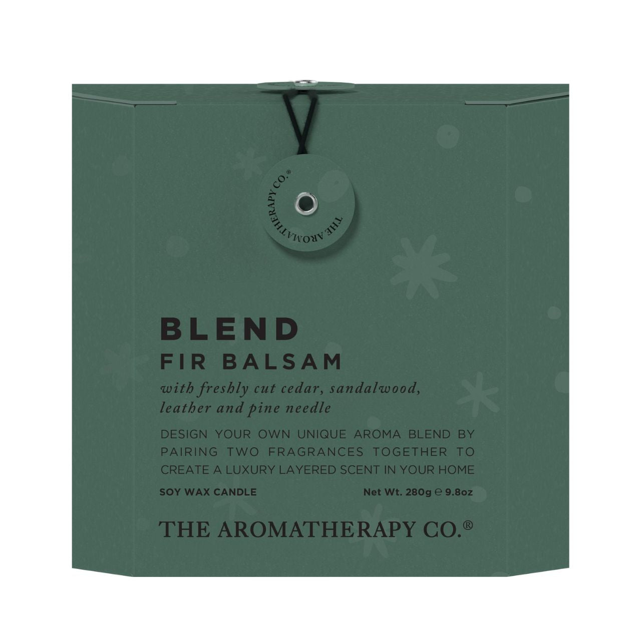 Christmas Blend 280gm Candle - Fir Balsam A soy candle from THE AROMATHERAPY CO. This new addition from the Blend range offers an array of sumptuous fragrances simultaneously.