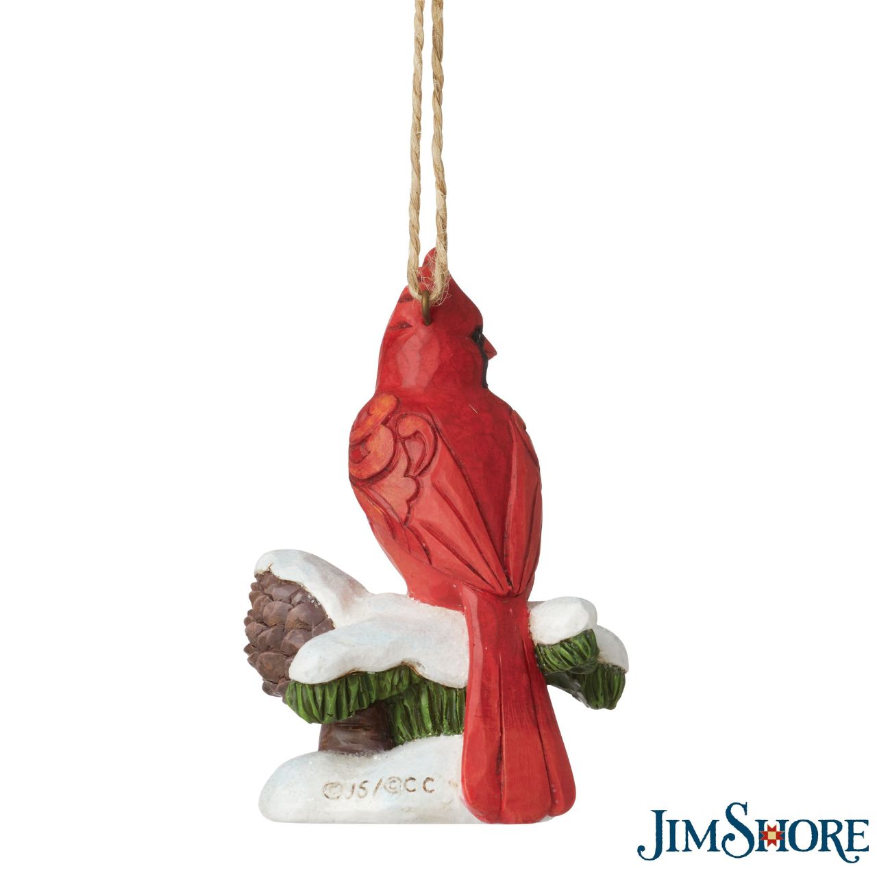 Carving Cardinal Hanging Ornament by Jim Shore Celebrate Christmas with this beautiful hand crafted and hand painted Carving Cardinal on Snowy Branch Hanging Ornament. Decorate your tree this Christmas with this Carving Cardinal on Snowy Branch Hanging Ornament.