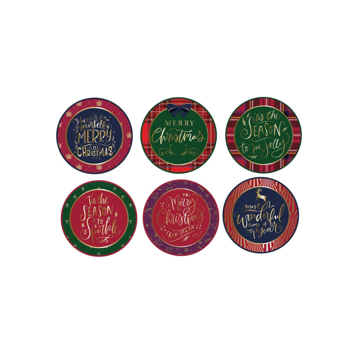 Add a touch of this charm to your home with our Set of 6 Christmas Ceramic Coasters These delightful coasters, featuring a charming winter toasts, bring a festive touch to your table.