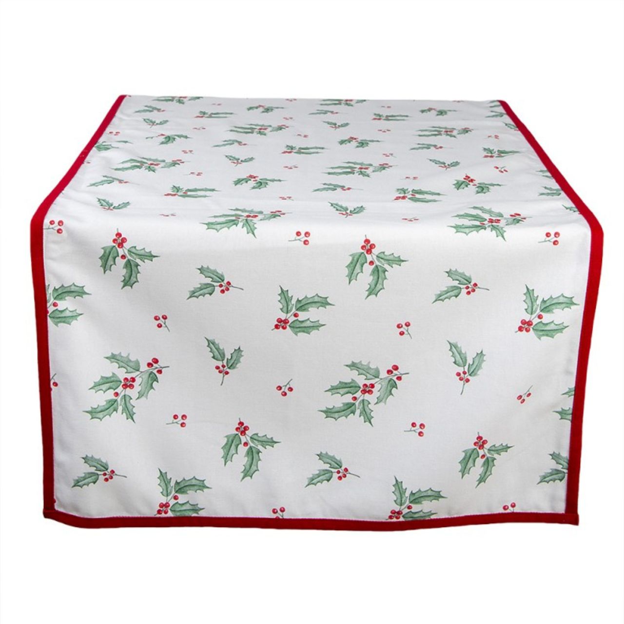 This table runner from the Clayre & Eef brand is a true addition to your dining table thanks to the unique motif. It creates a warm atmosphere while eating and is of course practical to use. The table runner is made of 100% cotton and feels wonderful to the touch. The table runner can be washed, but a small tip; add a dash of vinegar during washing for optimal results. Add atmosphere to your table with the table runners from Clayre & Eef!