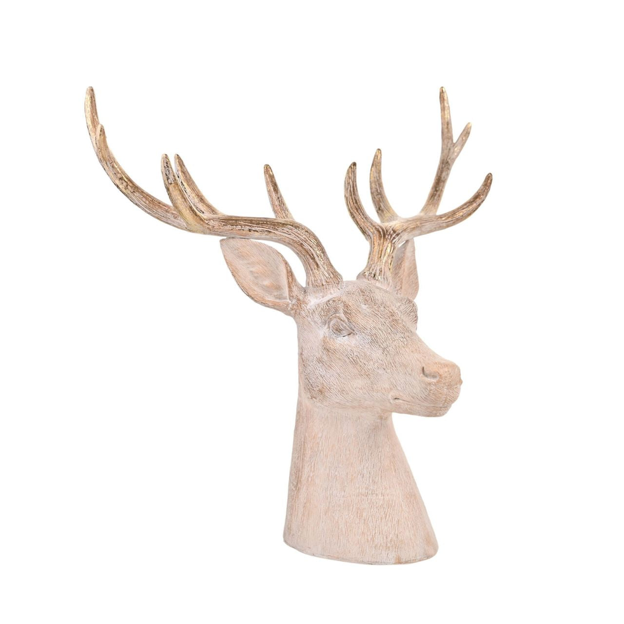 Introducing the Deer Head Figurine by THE SEASONAL GIFT CO., a striking and festive addition.