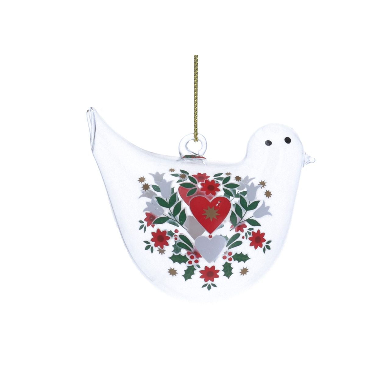 Elevate your holiday décor with the Gisela Graham Christmas Glass Clear Alpine Bird Hanging Ornament. Crafted with delicate clear glass, this elegant bird ornament adds a refined touch to your Christmas tree or festive display.