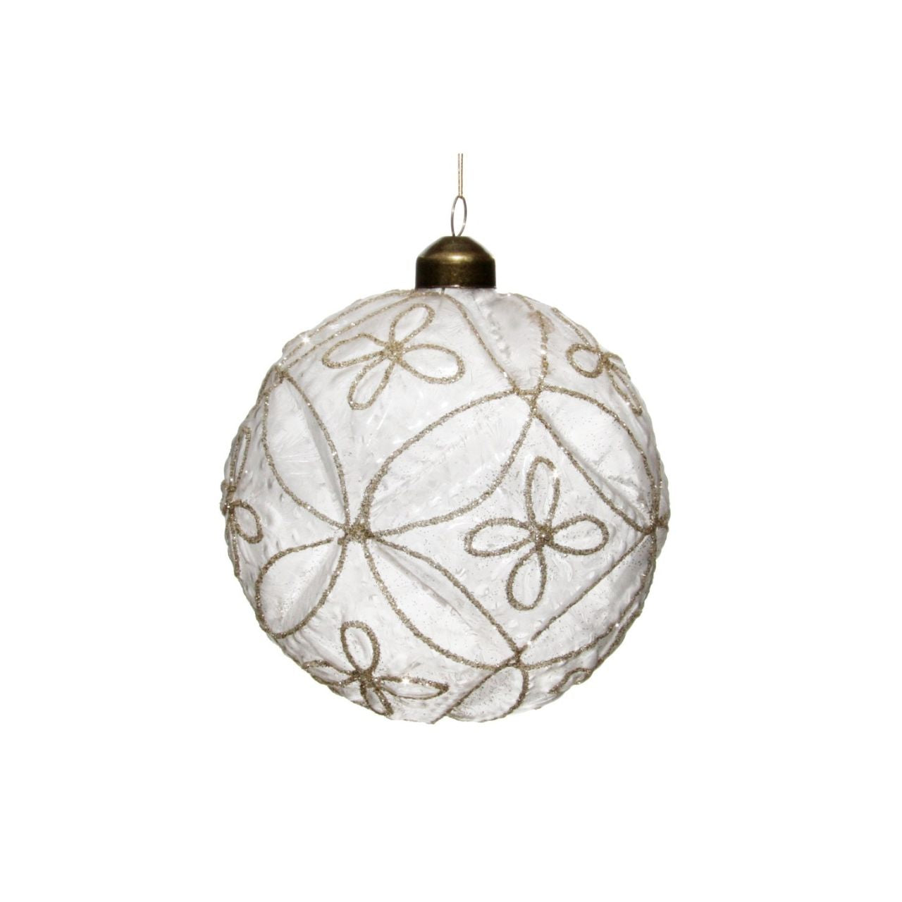 Shishi Glass Floral Ball Champagne Glitter Christmas Hanging Ornament Browse our beautiful range of luxury festive Christmas tree decorations, baubles & ornaments for your tree this christmas.