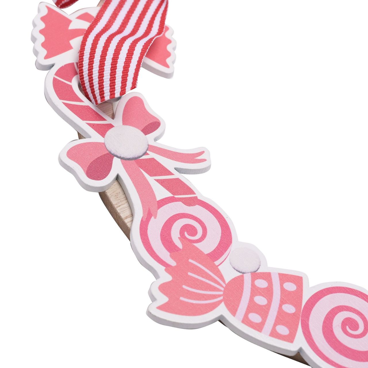 Hanging Wreath Plaque - Candy A candy hanging wreath plaque from THE SEASONAL GIFT CO. This festive plaque adds a welcome touch of Christmas cheer to homes.