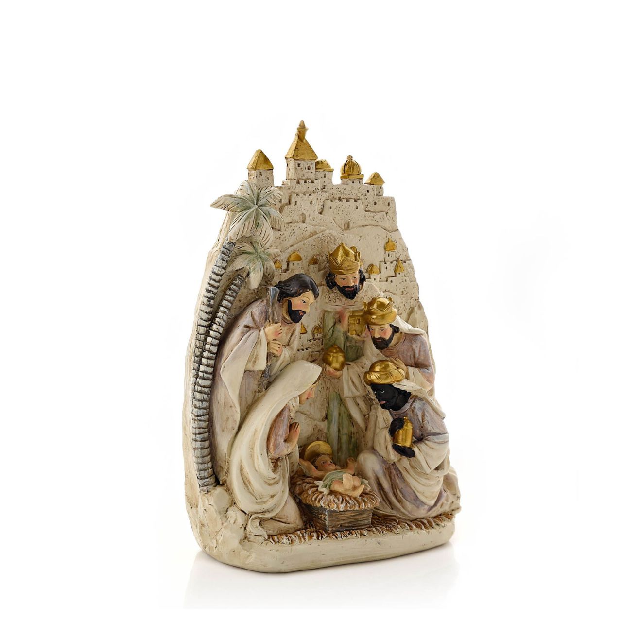 Christmas Nativity Set Keep the true meaning of Christmas at the centre of your celebrations by decorating any living space with this beautiful Nativity set.