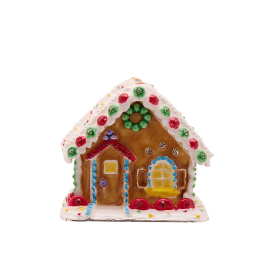 Introducing the Gingerbread House Trinket Box by Stratton Treasured Trinkets, a delightful piece that captures the spirit of the festive season.