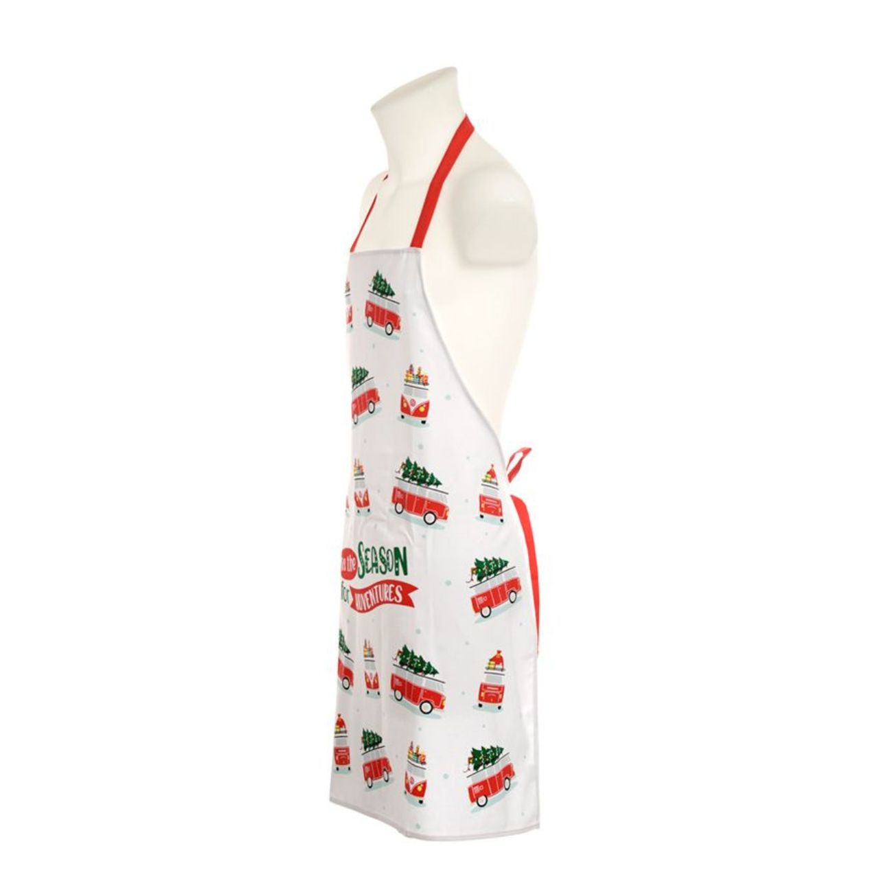 Christmas Volkswagen VW T1 Camper Bus Cotton Apron This stylish Cotton Apron features a classic Volkswagen VW T1 Camper Van with a Christmas design, made from 100% cotton. Perfect for cooking during the holidays, or as a great gift!