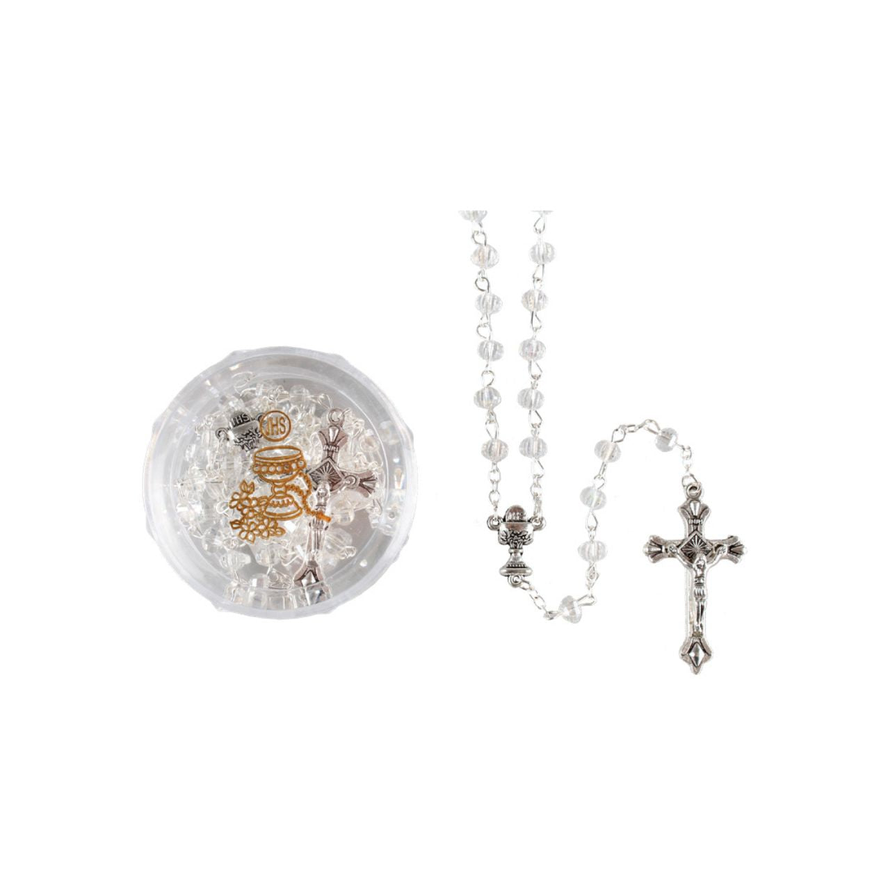 Communion Glass Rosary