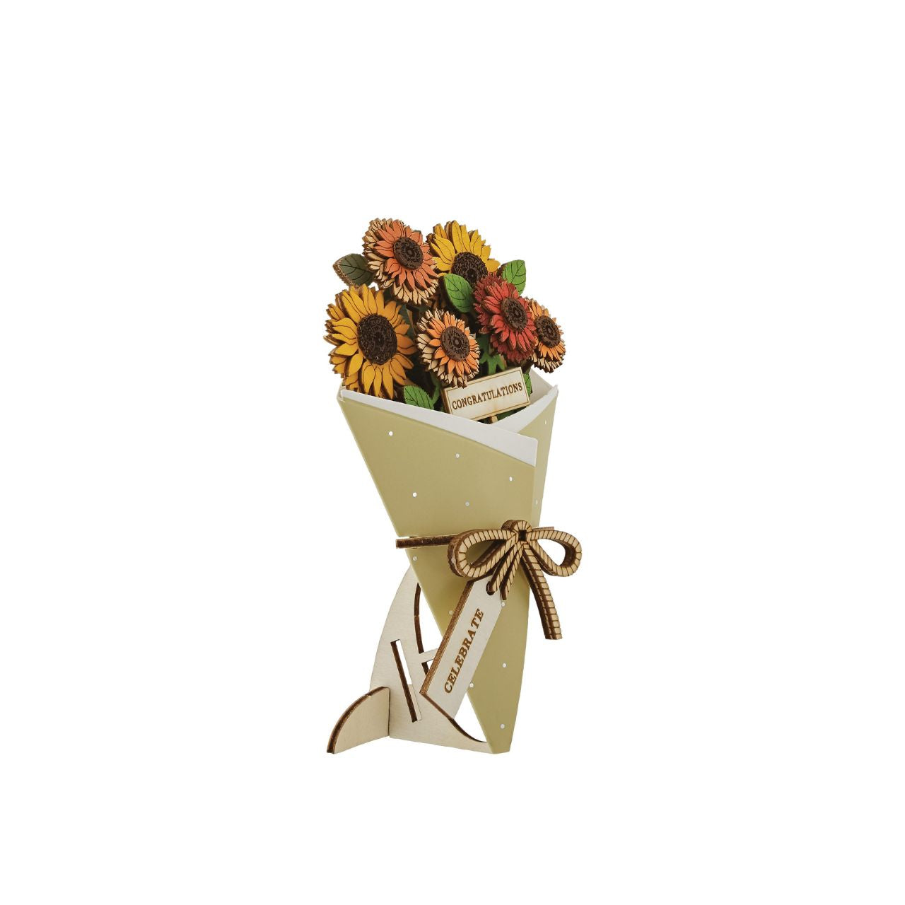 Surprise and delight someone with a beautiful bouquet figural card - Send them loads of love through the post with our letterbox inspired 3D figurine card.