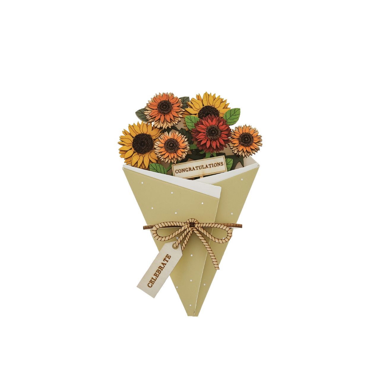 Surprise and delight someone with a beautiful bouquet figural card - Send them loads of love through the post with our letterbox inspired 3D figurine card.