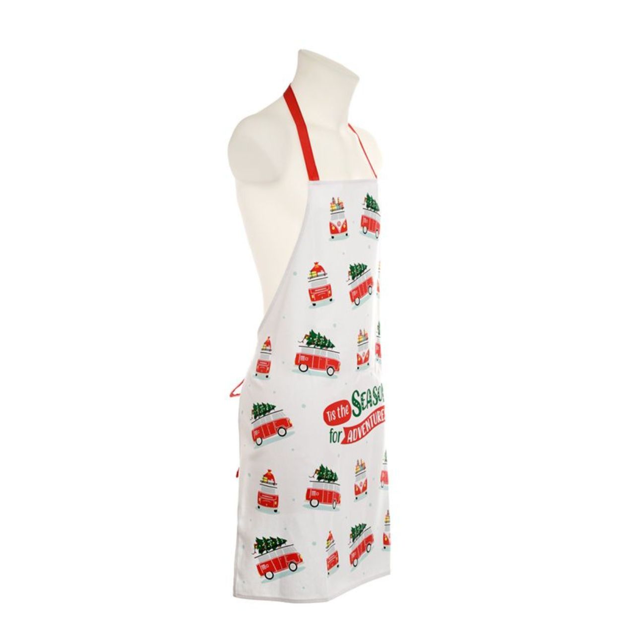 Christmas Volkswagen VW T1 Camper Bus Cotton Apron This stylish Cotton Apron features a classic Volkswagen VW T1 Camper Van with a Christmas design, made from 100% cotton. Perfect for cooking during the holidays, or as a great gift!