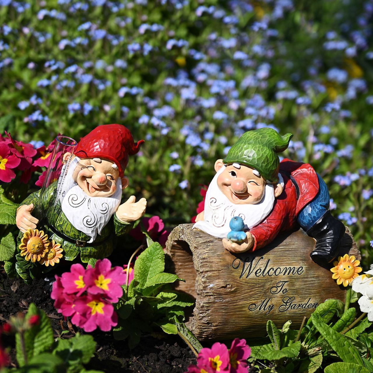 Country Living Garden Gnome With Sunflowers Bring some rustic cheer to your outdoor living space with this charming hand painted gnome. From Country Living - bringing you closer to nature.
