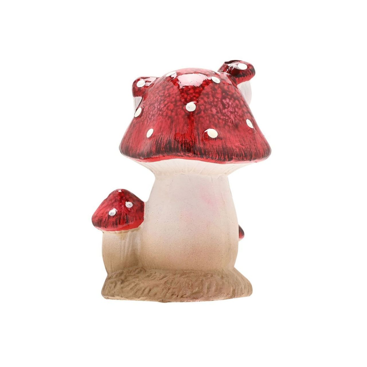 A Country Living Multi Toadstool Cottage with LED Light. This charming decorative piece brings the whimsical spirit of autumn into the home.