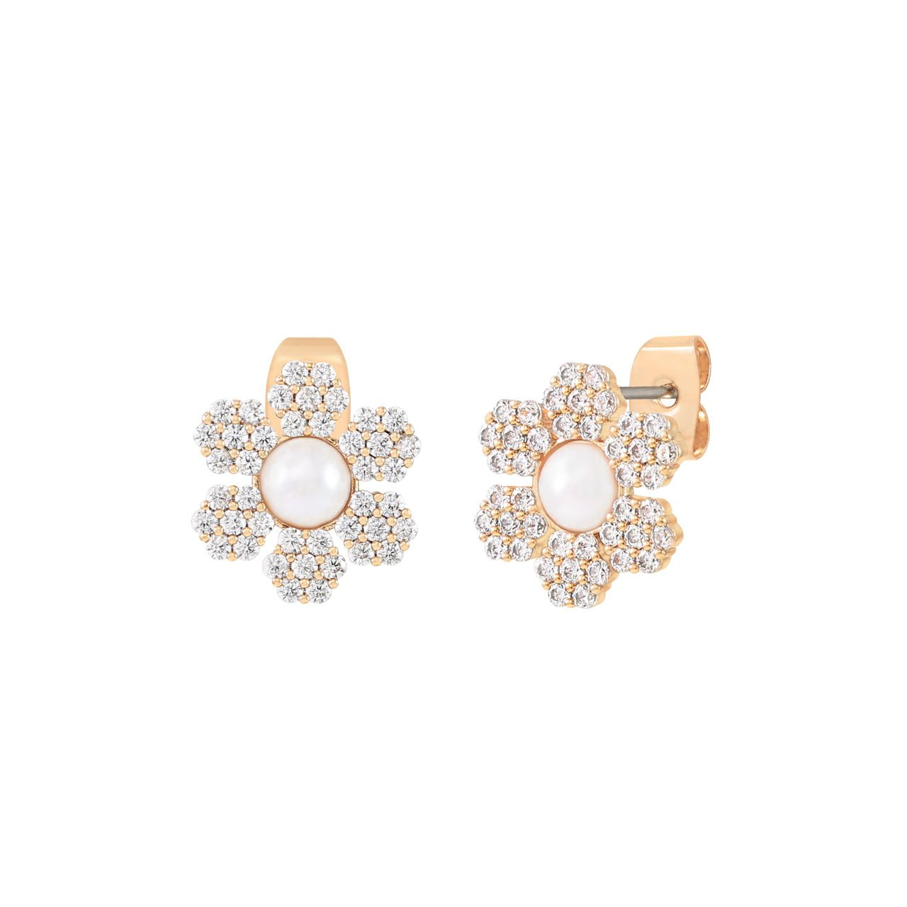 Elevate your elegance with the Tipperary Daisy CZ Stud Gold Earrings. Featuring delicate daisy-inspired designs adorned with sparkling cubic zirconia, these studs offer timeless sophistication and subtle brilliance.