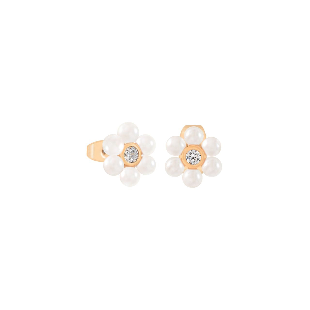 Elegant and timeless, the Tipperary Daisy Pearl Stud Gold Earrings feature delicate 1cm pearls set in refined gold. Their subtle size and classic design offer a sophisticated touch, perfect for enhancing any ensemble with understated luxury.