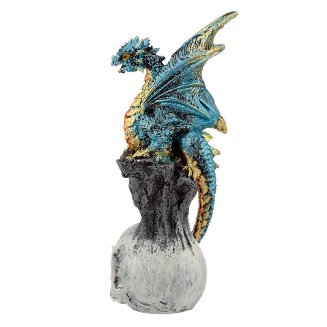 Dark Legends Gemstone Skull Dragon - Material: Resin - Height 10.5-11 cm Width 5.5-6 cm Depth 5-5.5 cm - Available in Green, Purple or Blue
