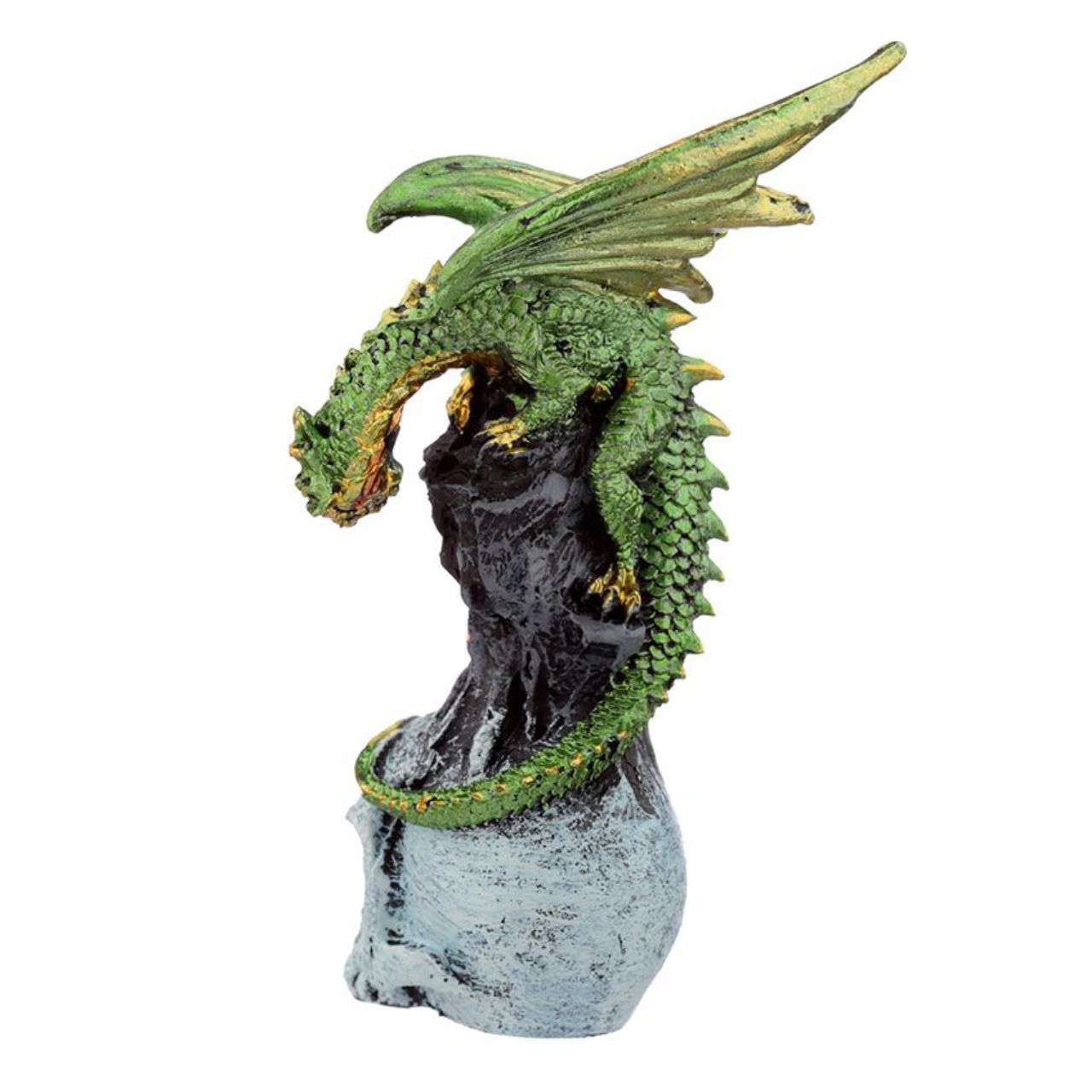 Dark Legends Gemstone Skull Dragon - Material: Resin - Height 10.5-11 cm Width 5.5-6 cm Depth 5-5.5 cm - Available in Green, Purple or Blue