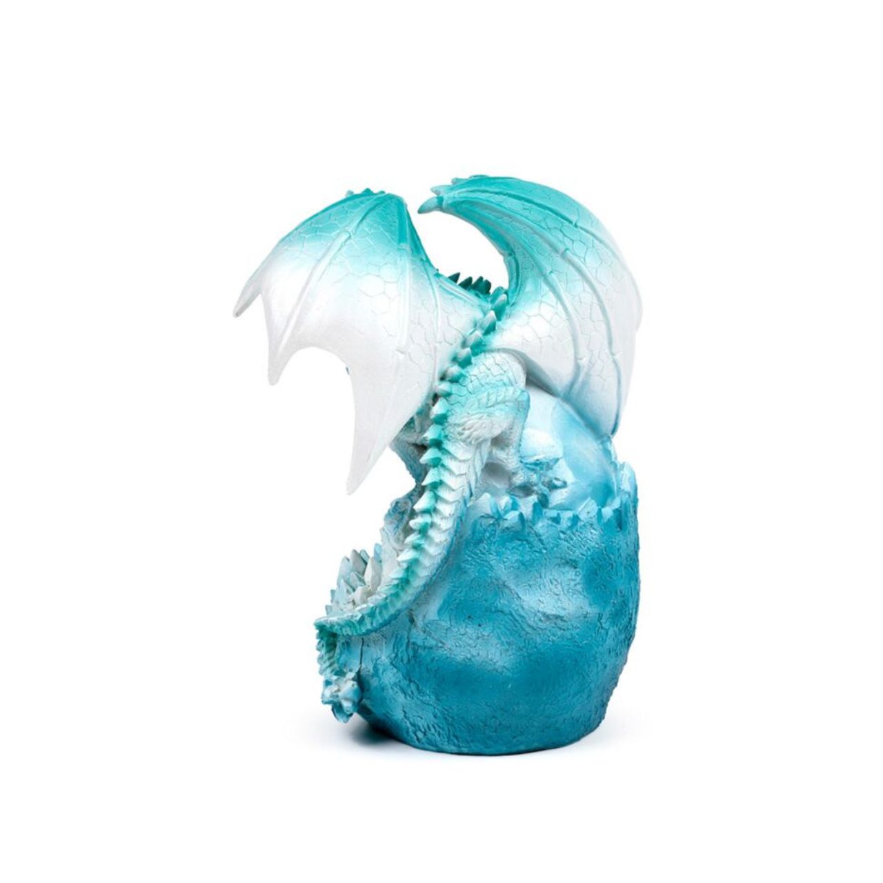 The Dark Legends LED Crystal Ice Cave Dragon is a striking decorative piece that combines intricate crystal detailing with ambient LED lighting. Its icy design captures a mystical essence, making it a captivating centerpiece for any sophisticated space.