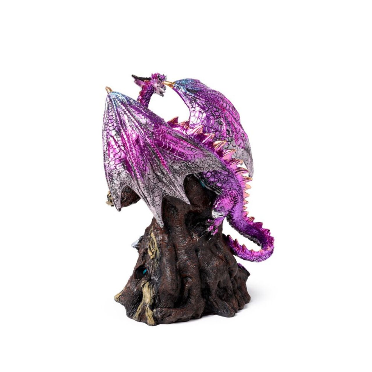 The Dark Legends LED Keeper of the Death Gate Amethyst Dragon is a striking collectible that combines artistry with subtle illumination. Crafted with detailed features and finished in a rich amethyst hue, this dragon brings a touch of mystical elegance to any space.