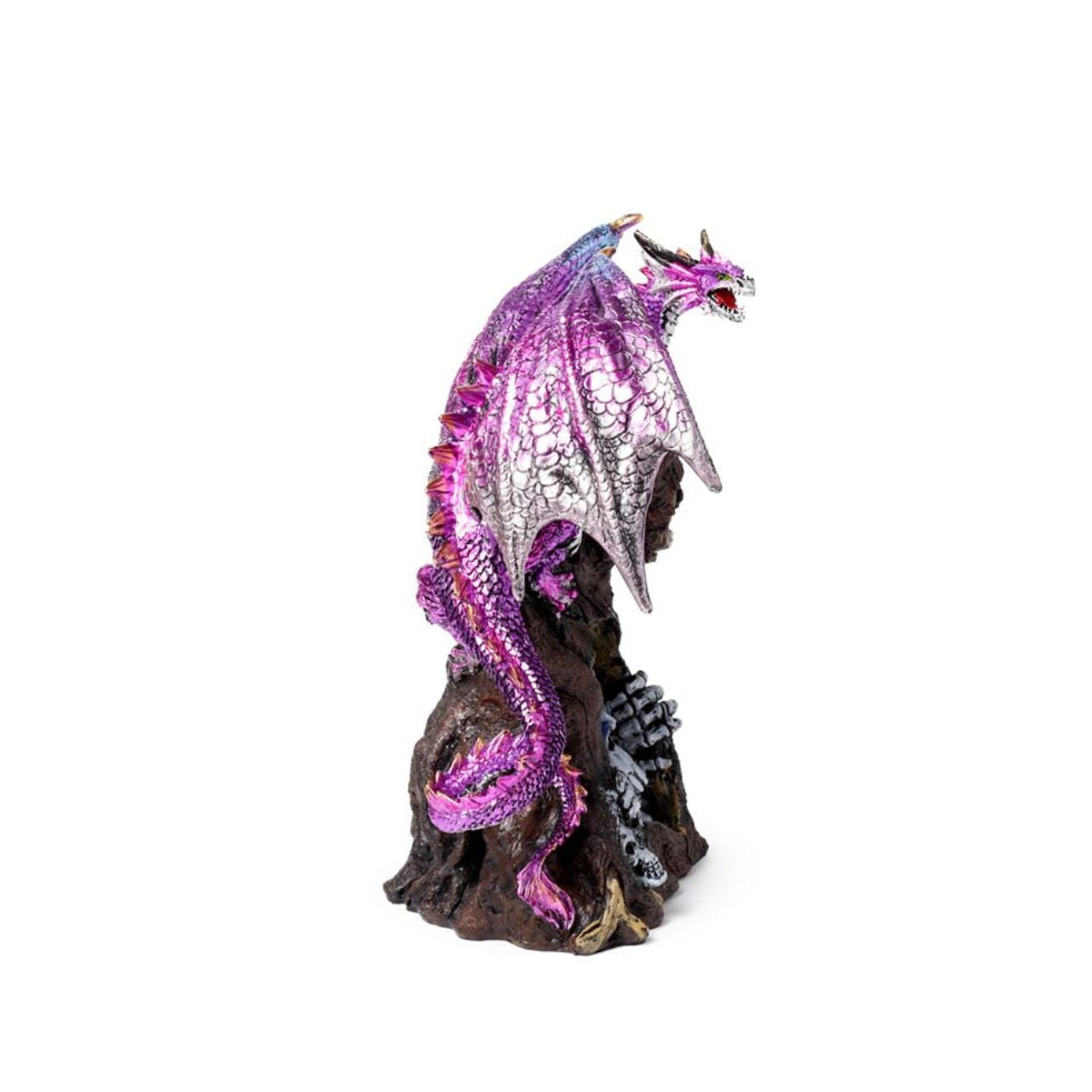 The Dark Legends LED Keeper of the Death Gate Amethyst Dragon is a striking collectible that combines artistry with subtle illumination. Crafted with detailed features and finished in a rich amethyst hue, this dragon brings a touch of mystical elegance to any space.