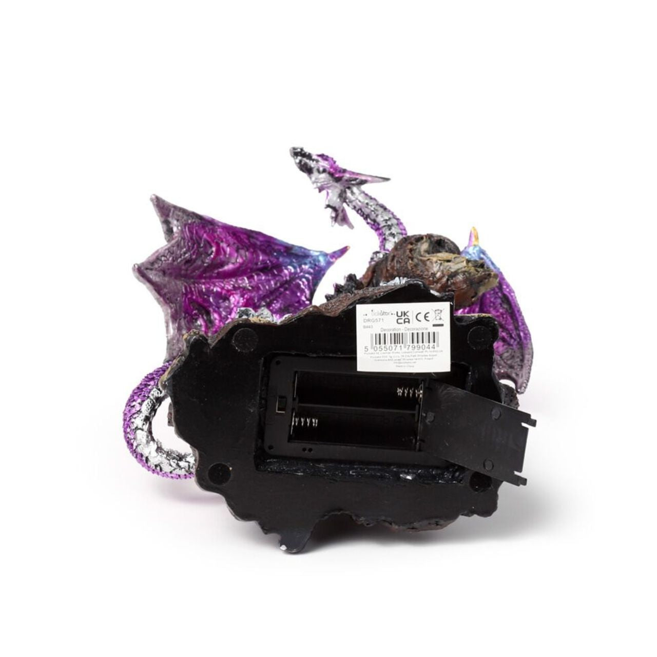 The Dark Legends LED Keeper of the Death Gate Amethyst Dragon is a striking collectible that combines artistry with subtle illumination. Crafted with detailed features and finished in a rich amethyst hue, this dragon brings a touch of mystical elegance to any space.