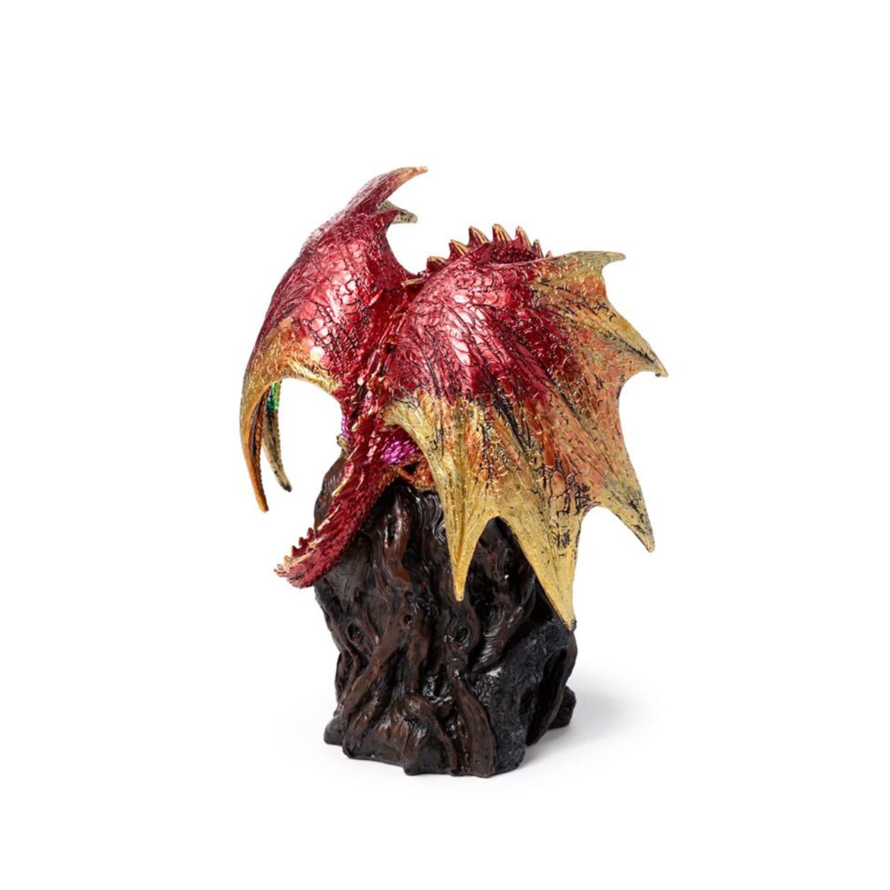The Dark Legends LED Keeper of the Death Gate Ruby Dragon is an exquisite collectible that merges mythic allure with modern illumination.