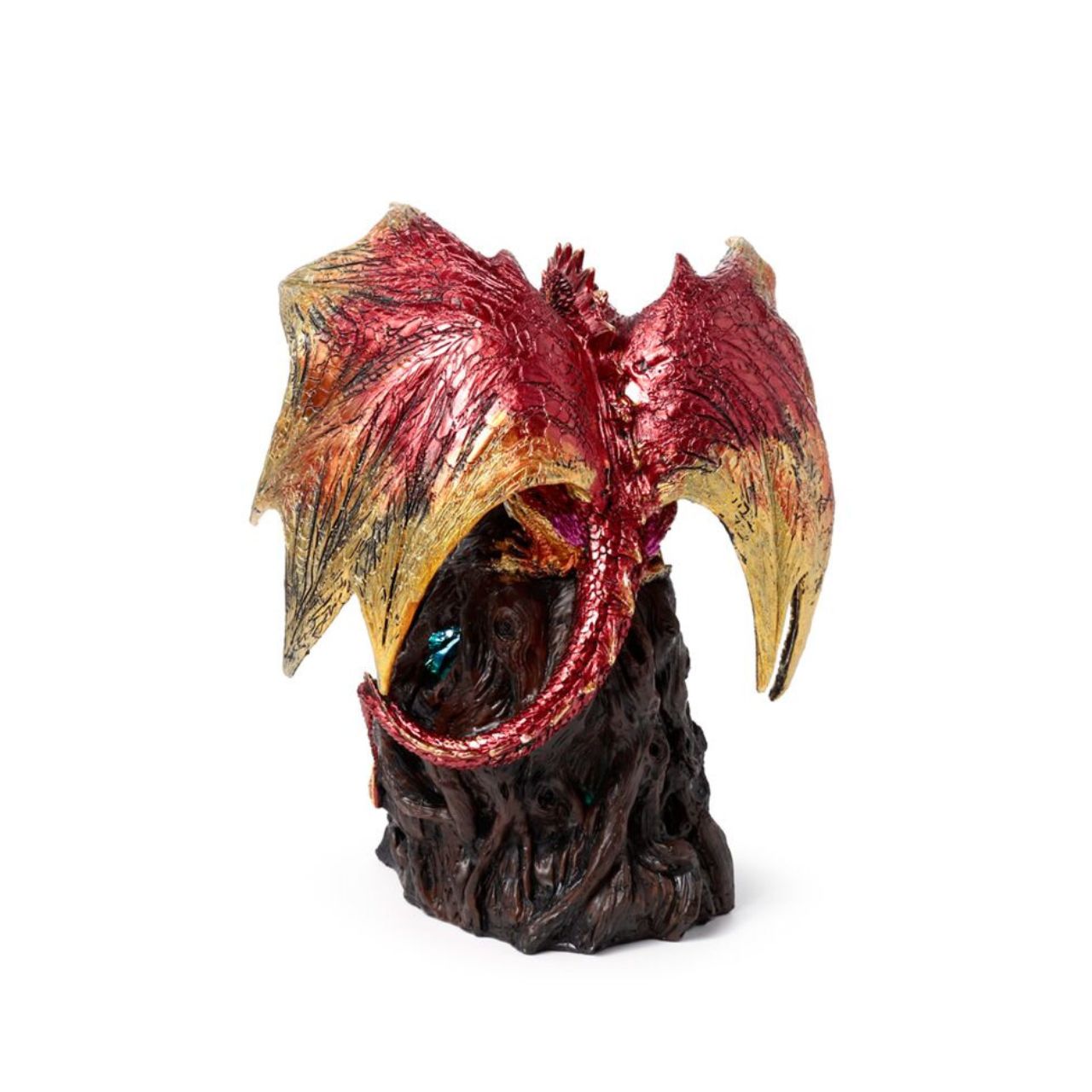 The Dark Legends LED Keeper of the Death Gate Ruby Dragon is an exquisite collectible that merges mythic allure with modern illumination.