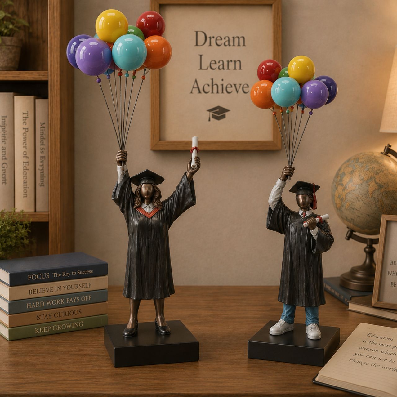 Introducing David's graduation sculpture part — a heartfelt keepsake designed to mark achievement and new beginnings. Each piece captures connection, hope, and the joy of milestone moments, reflecting his passion for expressing the depth of human emotion through art.