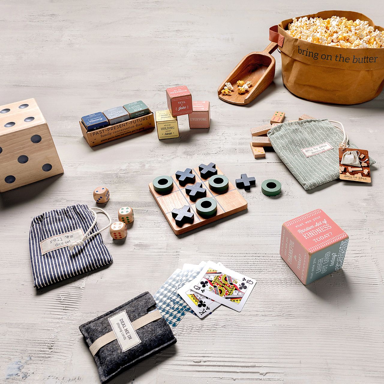 Deal Me in Playing Cards Our Deal Me In Playing Cards is a deck or playing cards like no another, covered with a blue and white striped back and stored in a blue-heathered felt pouch these are great to take with you anywhere.