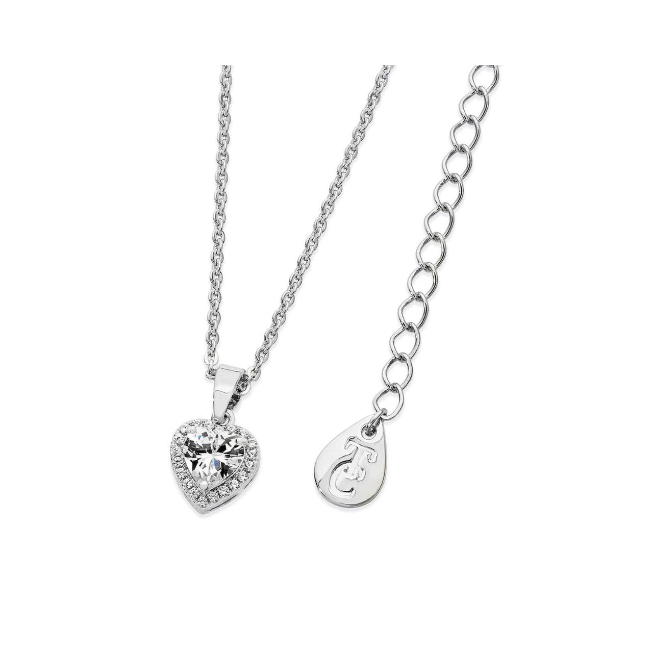 This stylish pendant is centred with a captivating heart-shaped clear crystal. It is beautifully cut to enhance its clarity and shine and is bordered by a glittering frame of crystal accents.